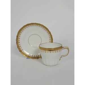 Theodore Haviland Limoges France Gold Encrusted Tea Cup Saucer Tyndale Mitchell